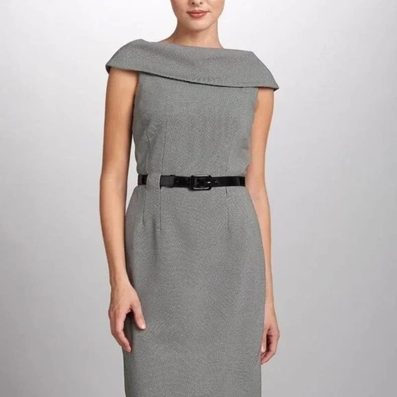 Tahari Dresses & Skirts - Tahari by Arthur S. Levine Essentials Belted Dress Womens Size 8 Cowl Career